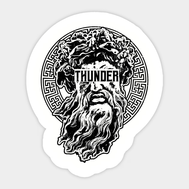 god of thunder - Zeus - street wear design Sticker by Carbon Love
